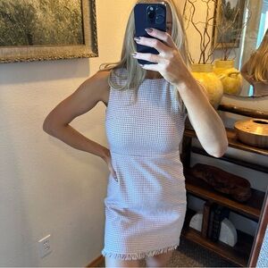 LOFT Textured White Mini Dress